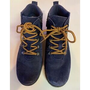 UGG $90 Kids Hiking Boots US Size 4 Sherpa Lining Water Proof  Navy Hilmar EUC